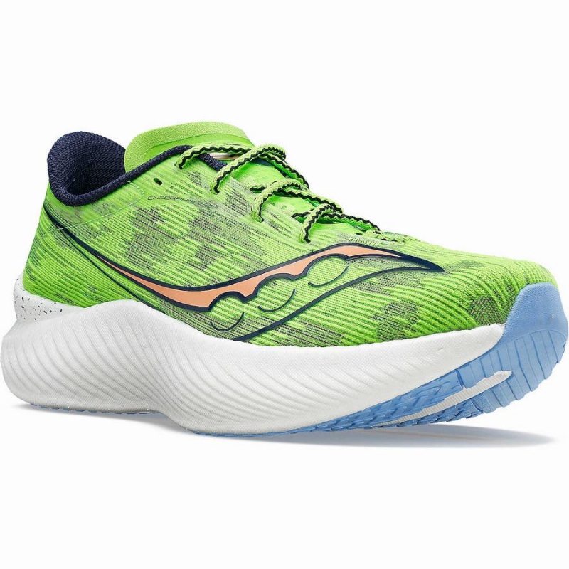 Men's Saucony Endorphin Pro 3 Running Shoes Green | UAE S04261-R02