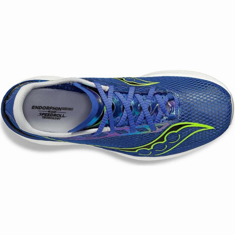 Men's Saucony Endorphin Pro 3 Running Shoes Blue / Green | UAE S79612-T78