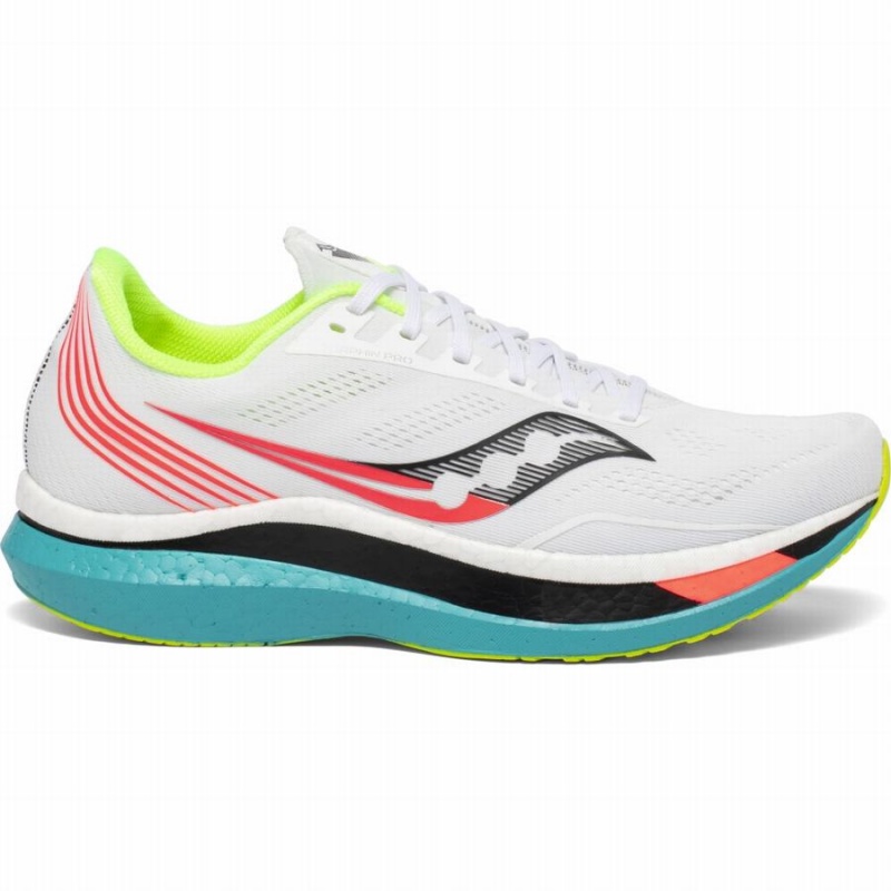 Men\'s Saucony Endorphin Pro Running Shoes White | UAE S21753-R84