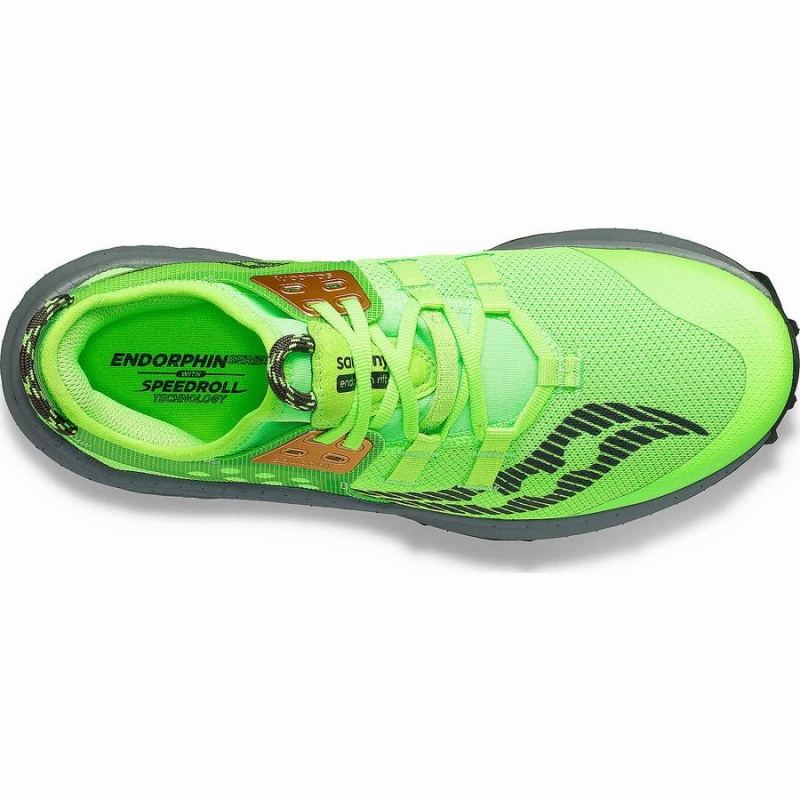 Men's Saucony Endorphin Rift Trail Running Shoes Slime / Umbra | UAE S72315-X07