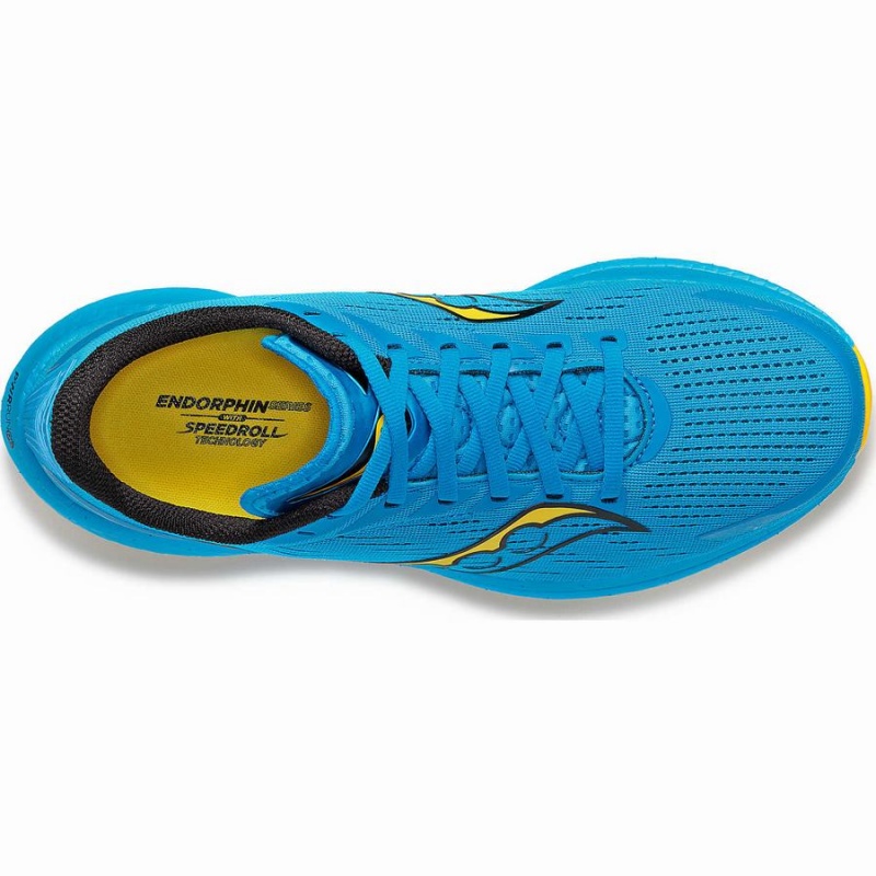 Men's Saucony Endorphin Speed 3 Running Shoes Blue / Gold | UAE S65793-R52