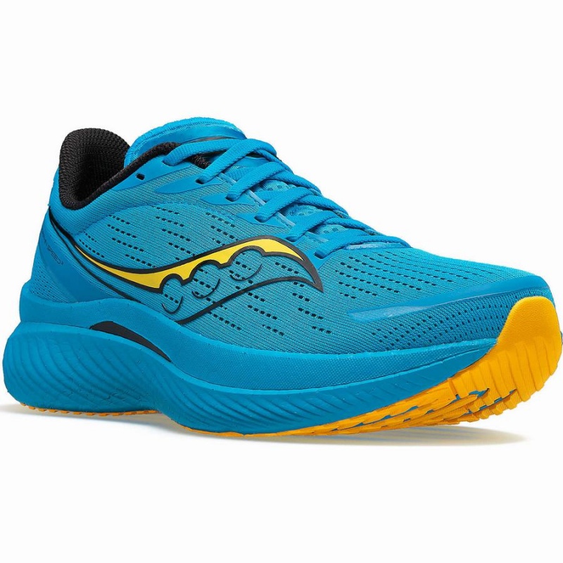 Men's Saucony Endorphin Speed 3 Running Shoes Blue / Gold | UAE S65793-R52