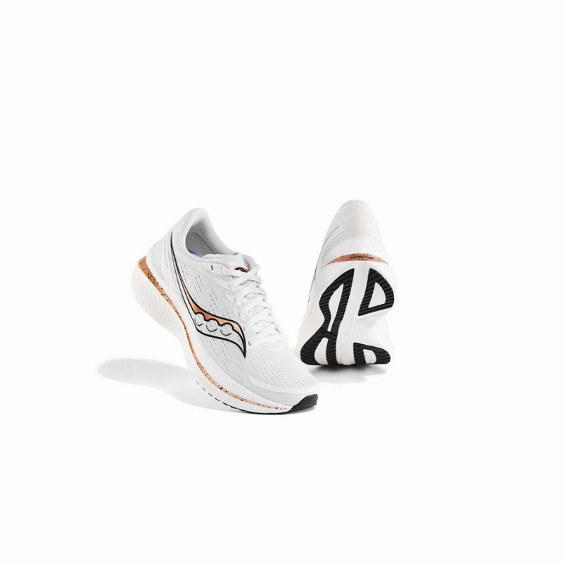 Men's Saucony Endorphin Speed 3 Running Shoes White / Gold | UAE S76852-X62