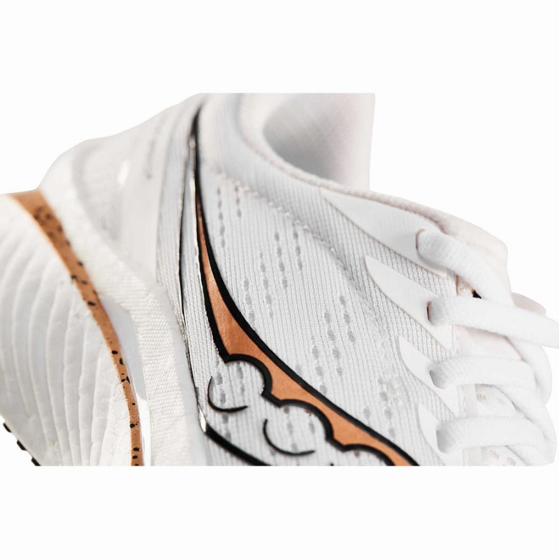 Men's Saucony Endorphin Speed 3 Running Shoes White / Gold | UAE S76852-X62