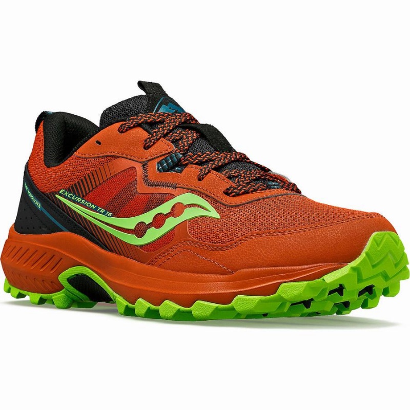 Men's Saucony Excursion TR16 Trail Running Shoes Orange / Green | UAE S28341-B43