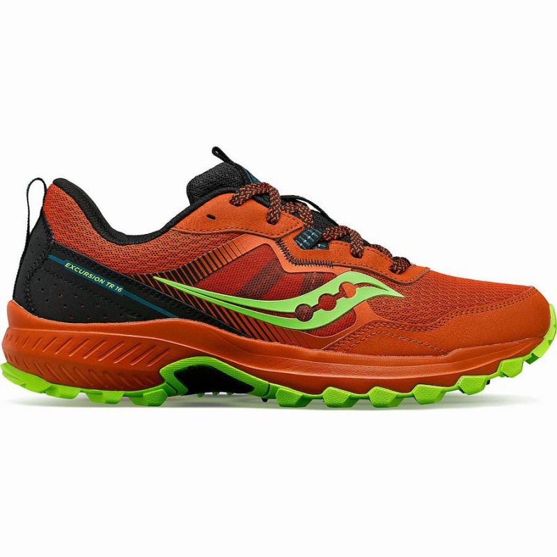 Men\'s Saucony Excursion TR16 Trail Running Shoes Orange / Green | UAE S28341-B43