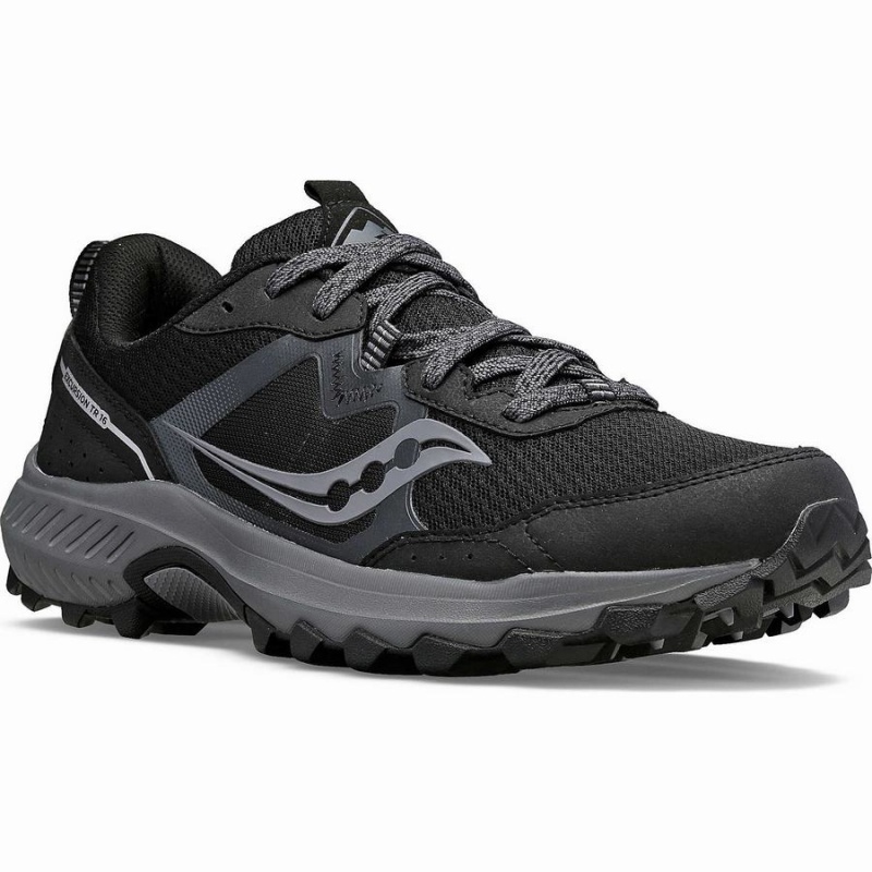 Men's Saucony Excursion TR16 Trail Running Shoes Black / Grey | UAE S94067-M02