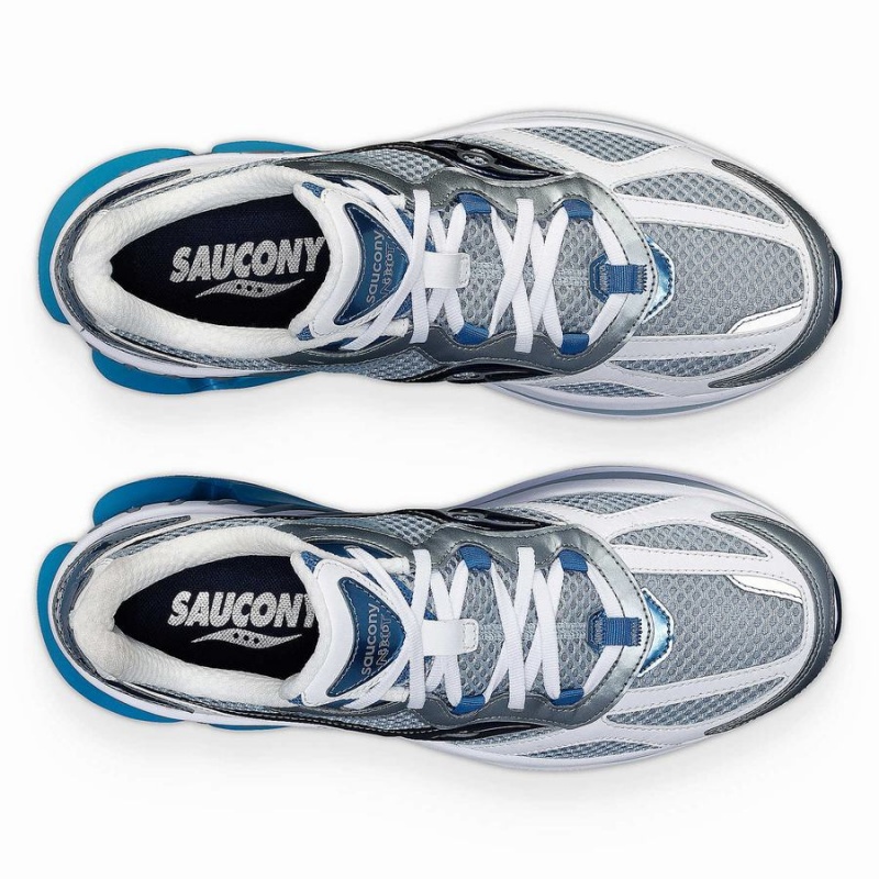 Men's Saucony Grid NXT Sneakers White / Light Blue | UAE S39258-K98