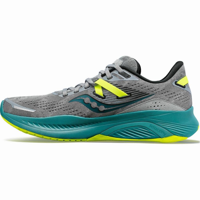 Men's Saucony Guide 16 Running Shoes Grey / Green | UAE S71948-D08