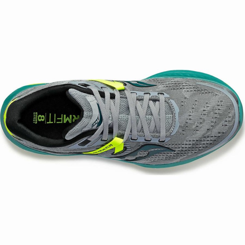 Men's Saucony Guide 16 Running Shoes Grey / Green | UAE S71948-D08