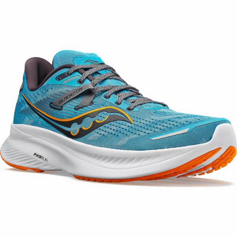 Men's Saucony Guide 16 Wide Running Shoes Blue | UAE S21948-G29