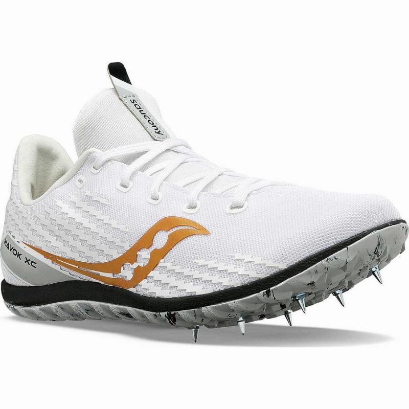 Men's Saucony Havok XC 3 Spike Track Spikes White | UAE S79023-K81