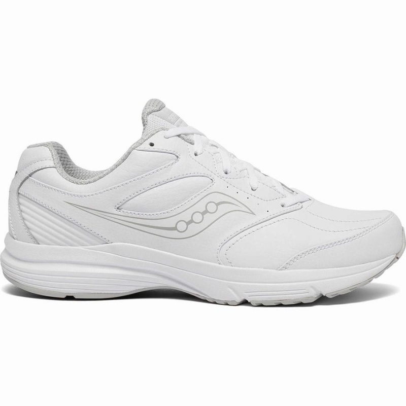 Men\'s Saucony Integrity Walker 3 Wide Walking Shoes White | UAE S85492-N47