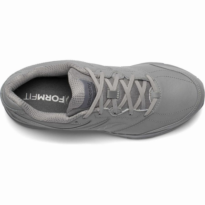 Men's Saucony Integrity Walker 3 Wide Walking Shoes Grey | UAE S68724-M87