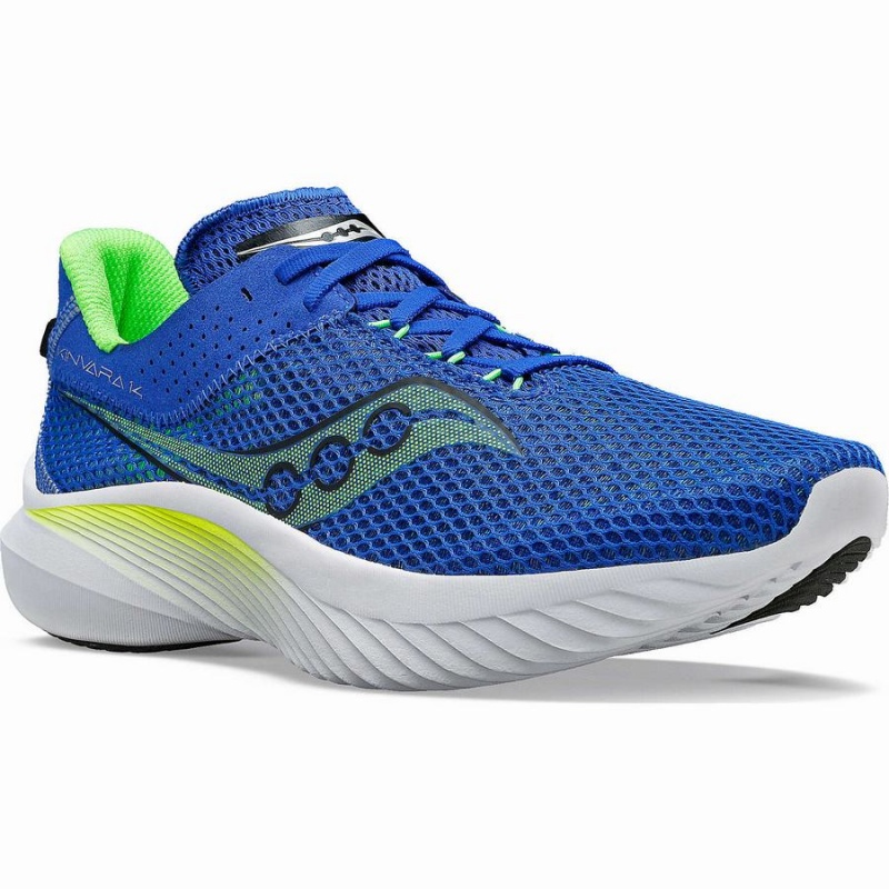 Men's Saucony Kinvara 14 Running Shoes Blue / Green | UAE S89471-T47