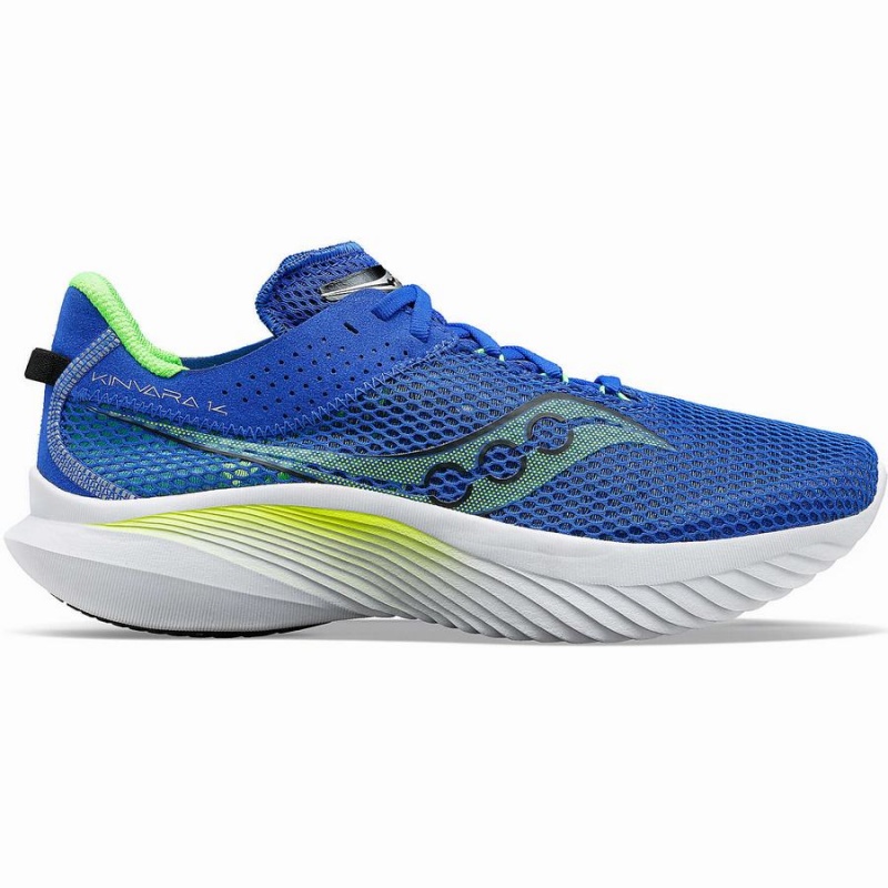 Men\'s Saucony Kinvara 14 Running Shoes Blue / Green | UAE S89471-T47