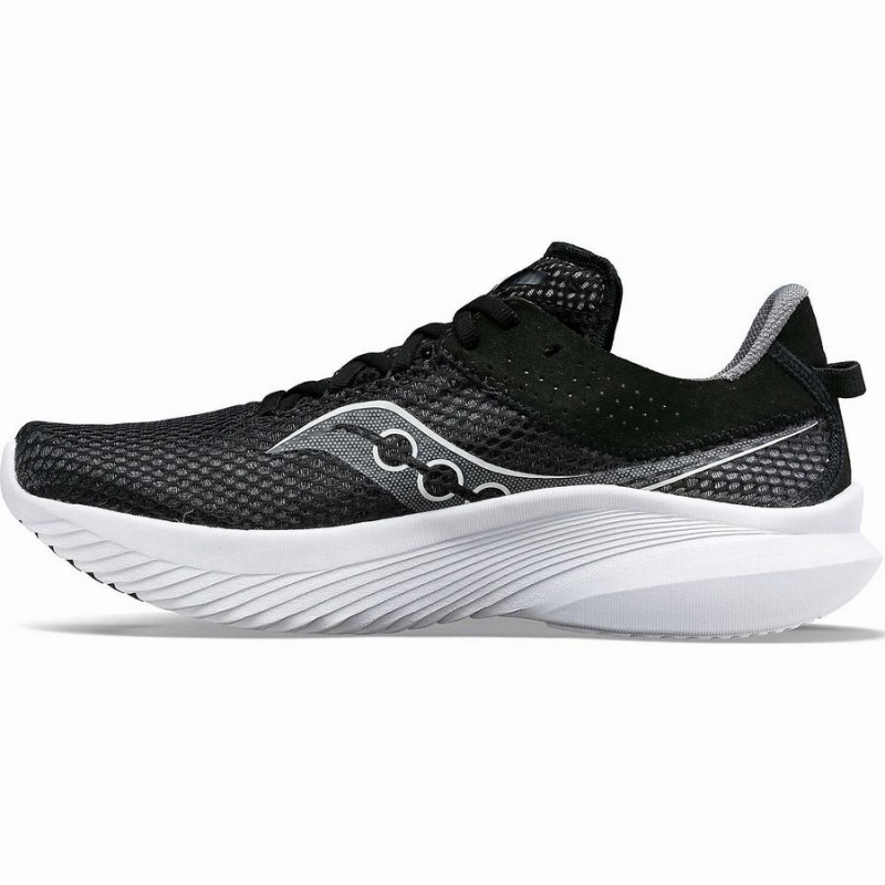 Men's Saucony Kinvara 14 Running Shoes Black / White | UAE S50724-M70