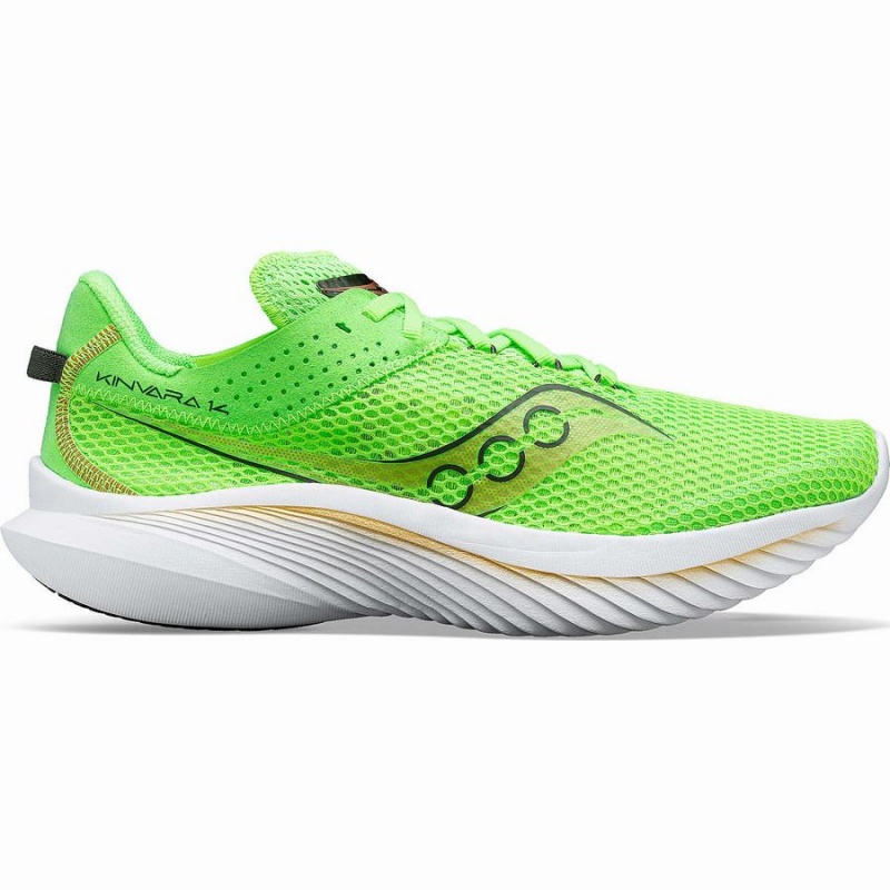 Men\'s Saucony Kinvara 14 Running Shoes Green / Gold | UAE S51748-U51