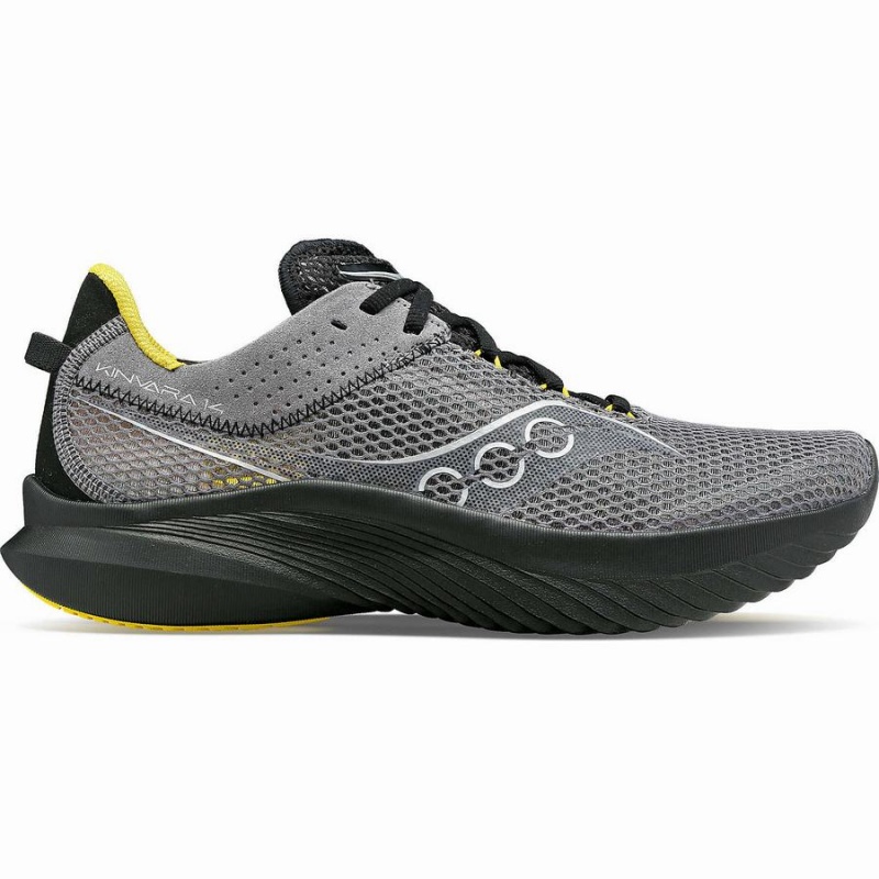 Men\'s Saucony Kinvara 14 Running Shoes Grey / Black | UAE S93652-C40