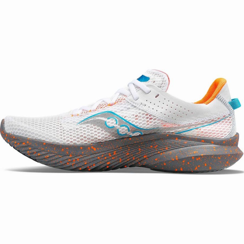 Men's Saucony Kinvara 14 Running Shoes White / Grey | UAE S53498-E05