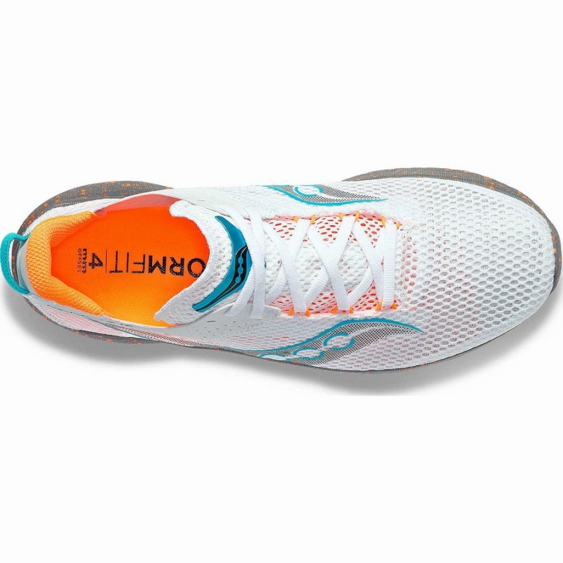 Men's Saucony Kinvara 14 Running Shoes White / Grey | UAE S53498-E05