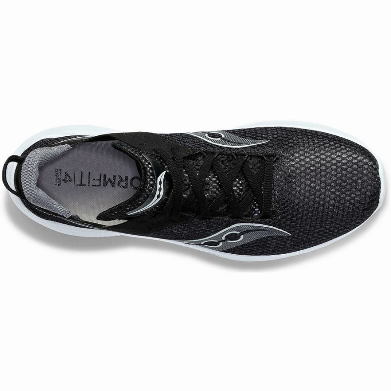 Men's Saucony Kinvara 14 Wide Running Shoes Black / White | UAE S47108-M05