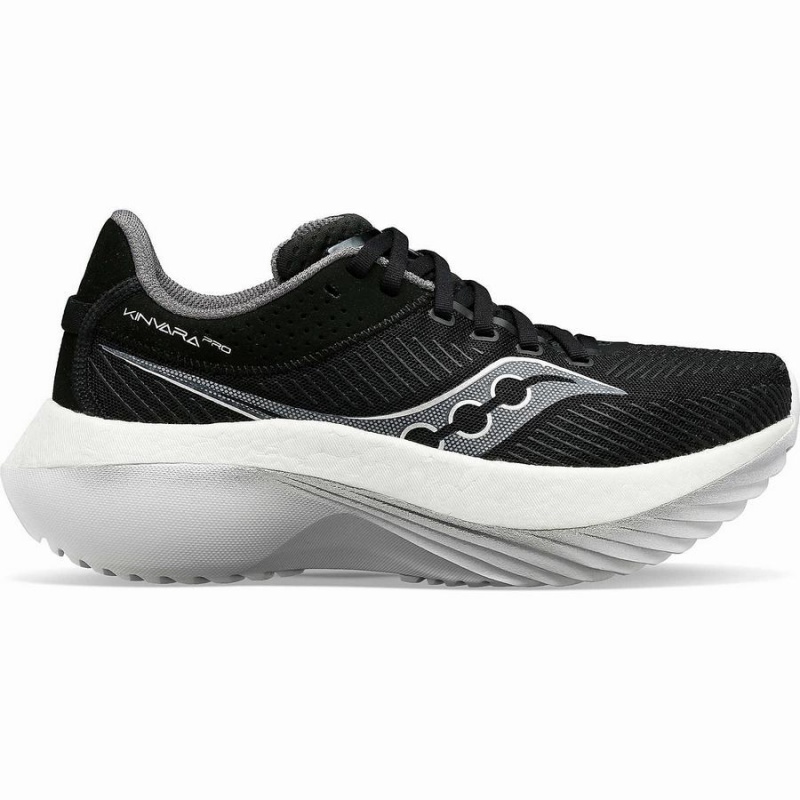 Men\'s Saucony Kinvara Pro Running Shoes Black / White | UAE S07956-J13