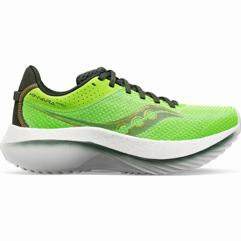 Men\'s Saucony Kinvara Pro Running Shoes Slime / Umbra | UAE S57689-K78