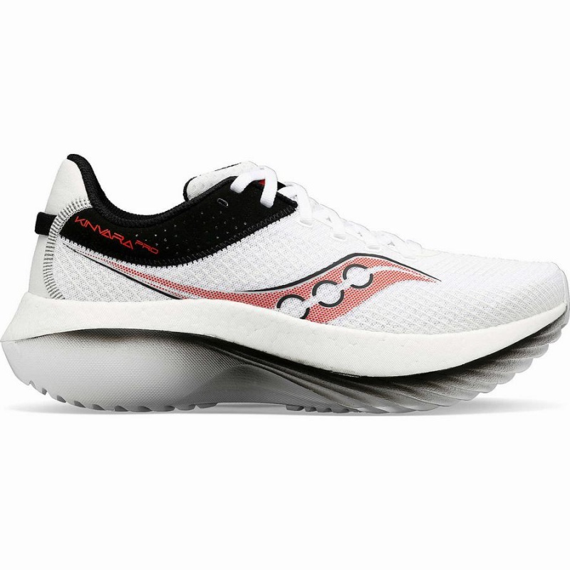 Men\'s Saucony Kinvara Pro Running Shoes White / Red | UAE S90253-L18