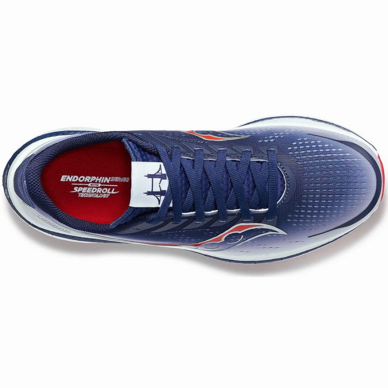 Men's Saucony London Endorphin Speed 3 Running Shoes Navy / White | UAE S09847-H64