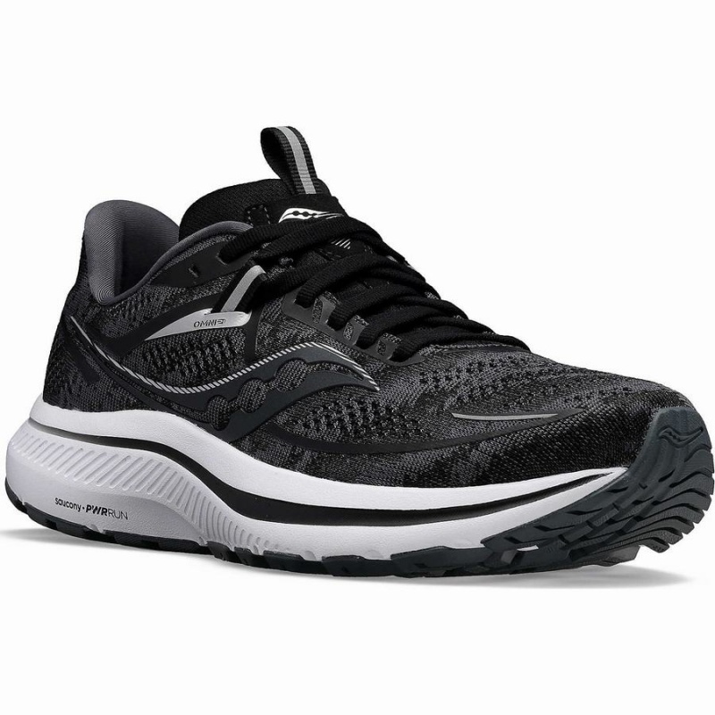 Men's Saucony Omni 21 Running Shoes Black / White | UAE S20783-Q57