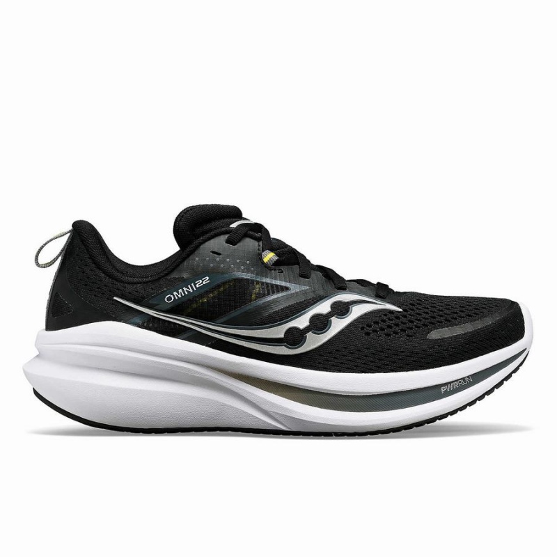 Men\'s Saucony Omni 22 Running Shoes Black / White | UAE S49632-M07