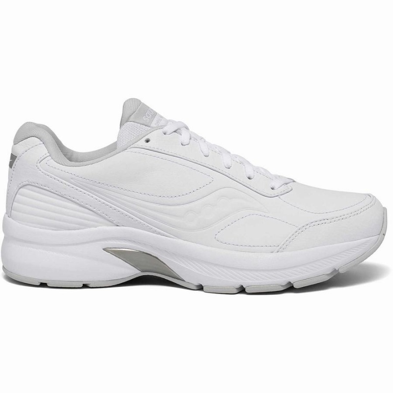 Men\'s Saucony Omni Walker 3 Wide Walking Shoes White | UAE S78695-G91