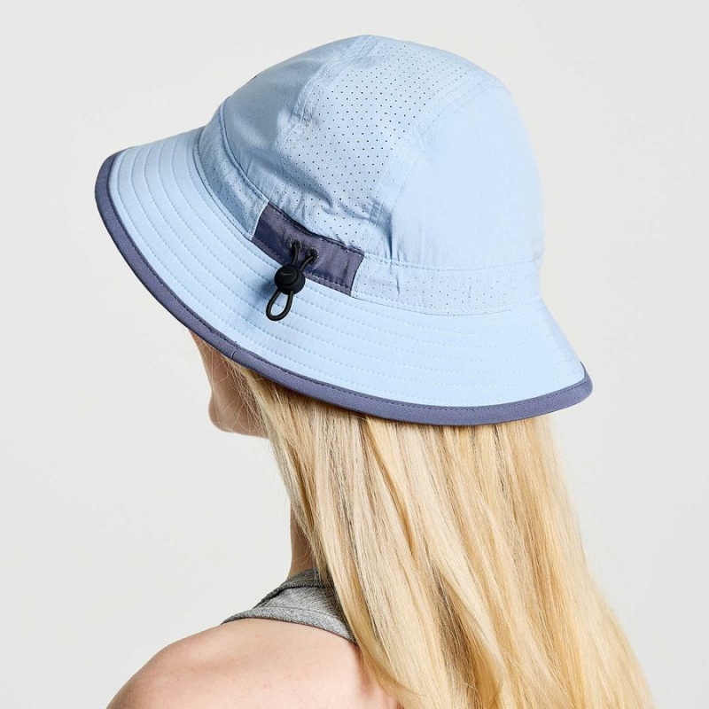 Men's Saucony Outpace Bucket Hats Blue | UAE S20945-M24