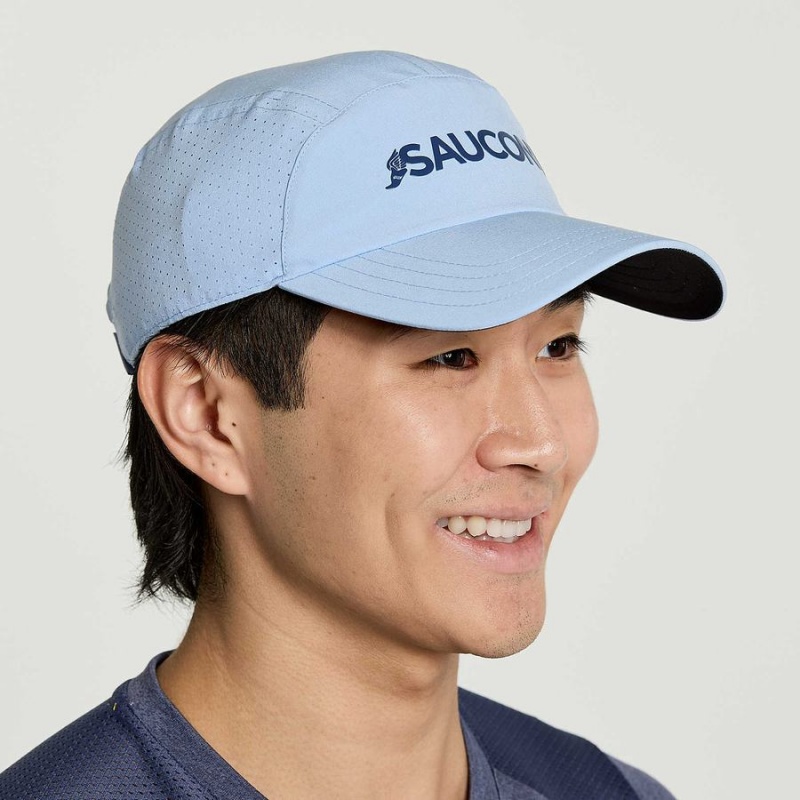 Men's Saucony Outpace Hats Blue | UAE S65018-V93