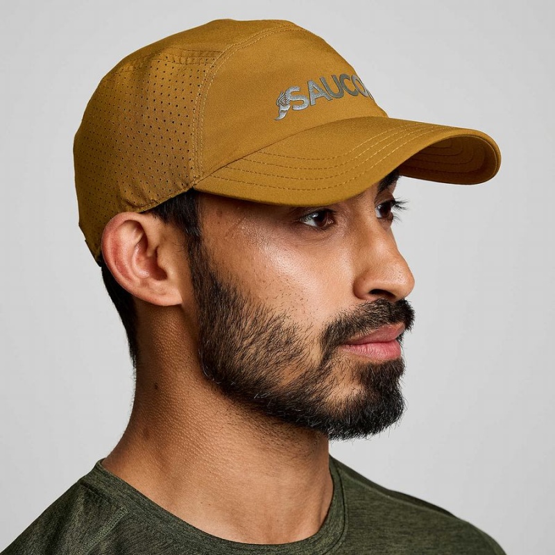 Men\'s Saucony Outpace Hats Brown | UAE S98213-X51