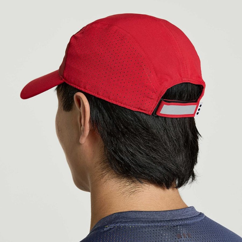 Men's Saucony Outpace Hats Red | UAE S19834-U91