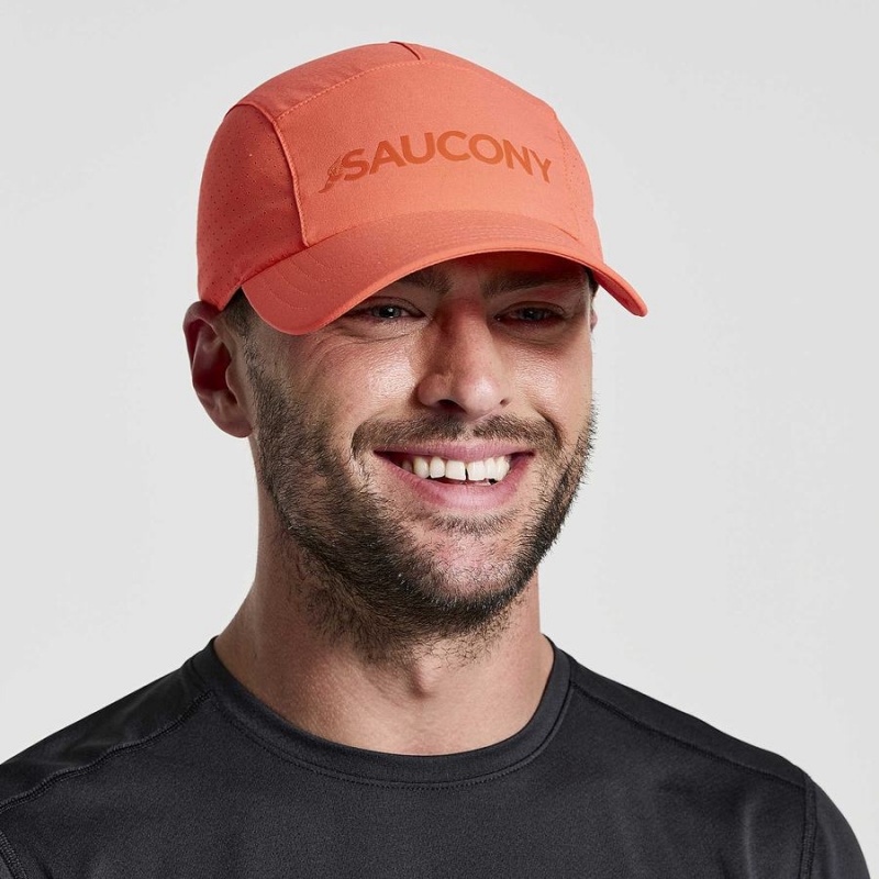 Men's Saucony Outpace Hats Red | UAE S26783-Y29