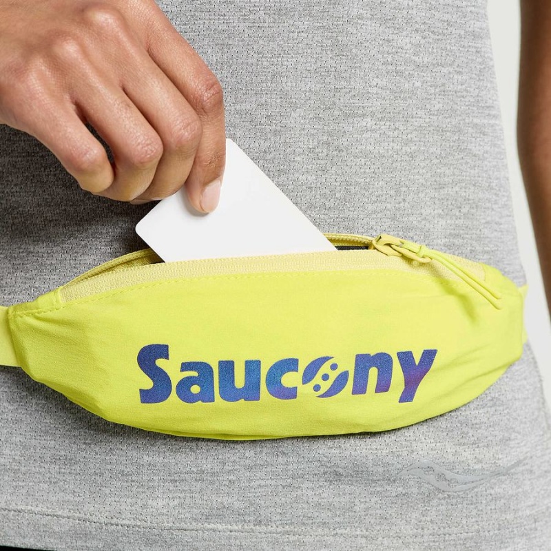 Men's Saucony Outpace Run Belt Belt Bags Yellow | UAE S24659-A58