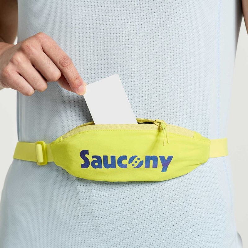 Men's Saucony Outpace Run Belt Belt Bags Yellow | UAE S24659-A58