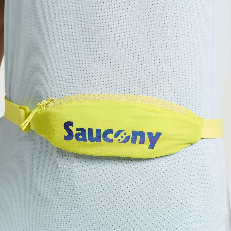 Men\'s Saucony Outpace Run Belt Belt Bags Yellow | UAE S24659-A58