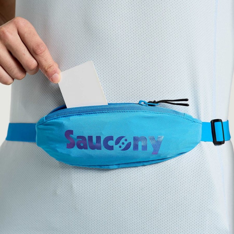 Men's Saucony Outpace Run Belt Belt Bags AZURE | UAE S56890-S94