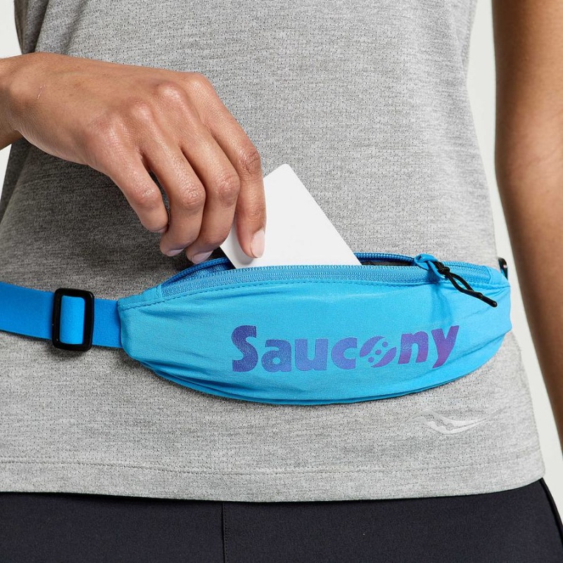 Men's Saucony Outpace Run Belt Belt Bags AZURE | UAE S56890-S94