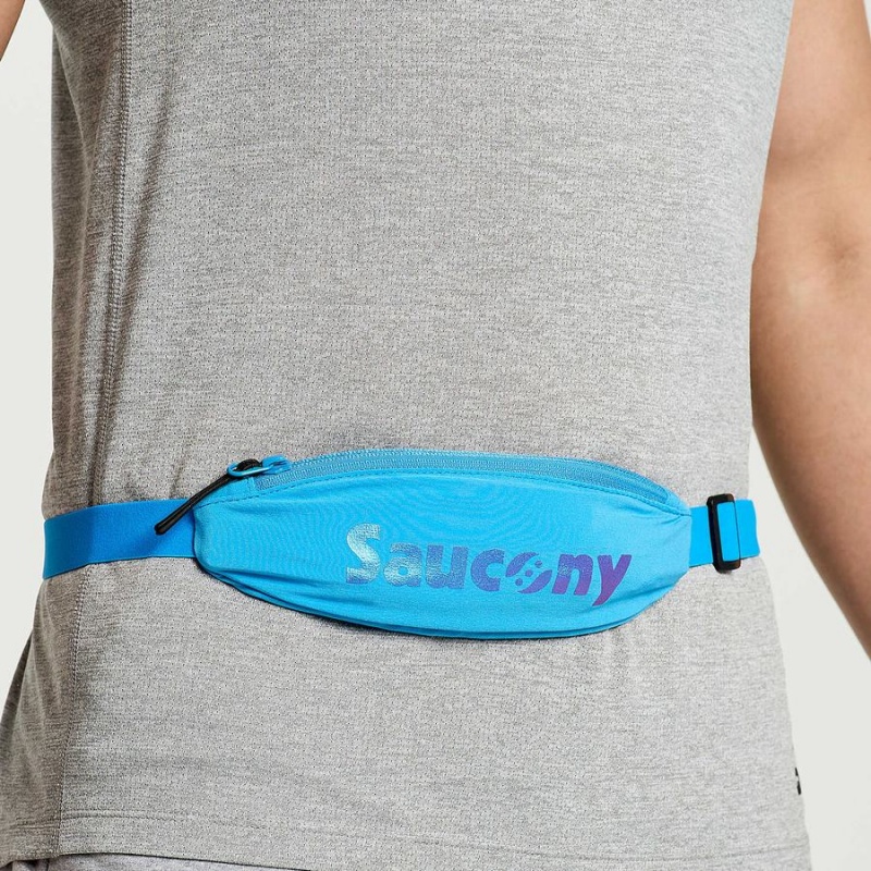 Men's Saucony Outpace Run Belt Belt Bags AZURE | UAE S56890-S94