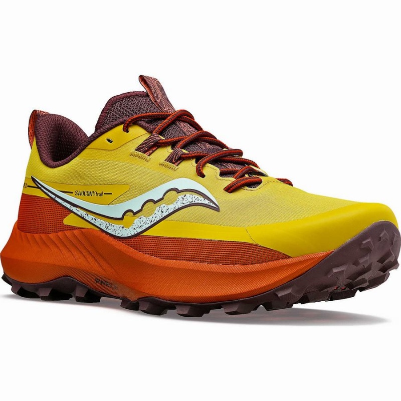 Men's Saucony Peregrine 13 Running Shoes Yellow | UAE S07836-Z04