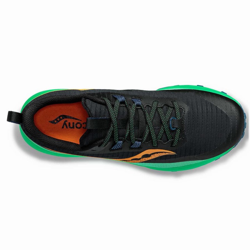 Men's Saucony Peregrine 13 Running Shoes Black / Green | UAE S30892-X48