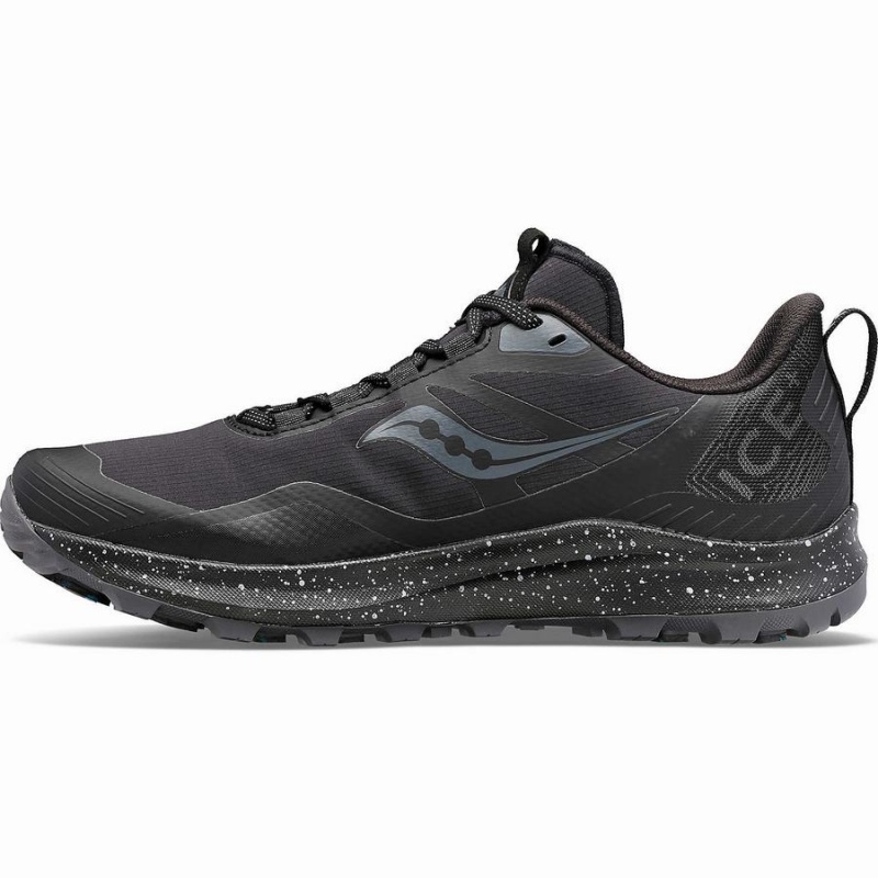 Men's Saucony Peregrine ICE+ 3 Running Shoes Black / Grey | UAE S28340-P98