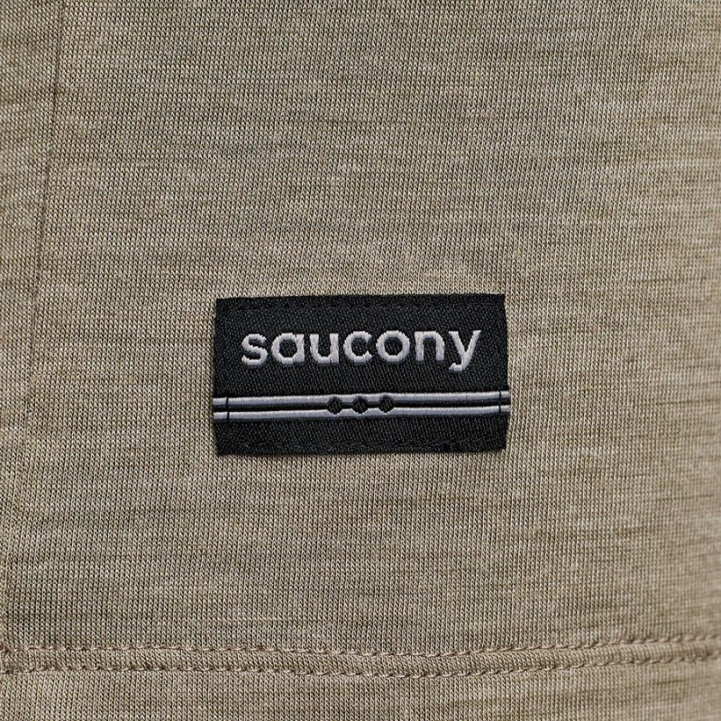 Men's Saucony Peregrine Merino Long Sleeve T Shirts Coffee | UAE S59217-G48