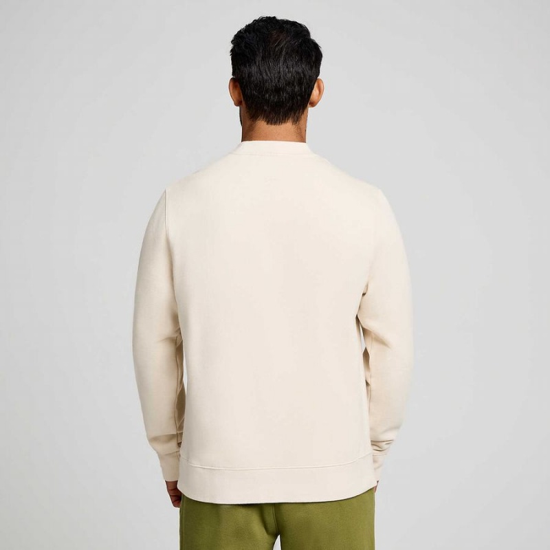 Men's Saucony Recovery Crew Sweatshirt Beige | UAE S69153-U24