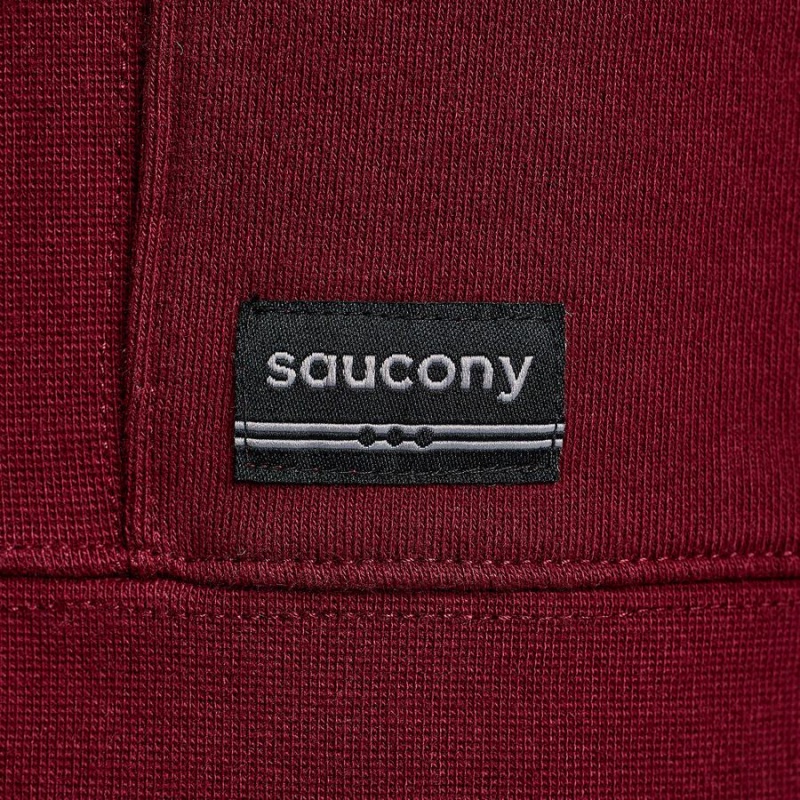 Men's Saucony Recovery Crew Sweatshirt Red | UAE S83195-T17